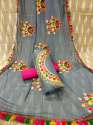 Chanderi Silk With Embroidered Dress material thumb 2