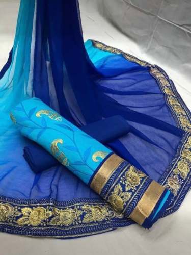 Cotton With Embroidery Work dress Material