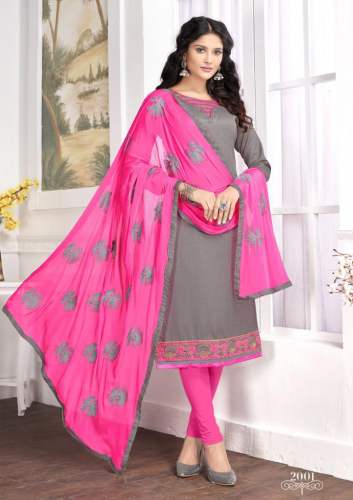 Designer Dupatta Cotton Suit