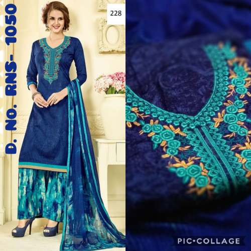 Designer palazzo Unstitched Suit