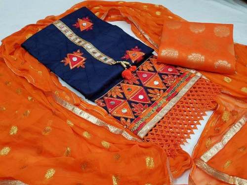 Embroidery Dress MaterialWith Mirror Work