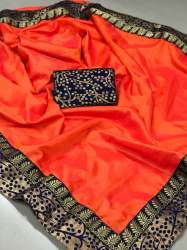 Fancy Sana Silk Saree With Jacquard Silk Blouse