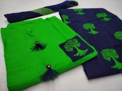 Half Stitched Cotton Dress Material