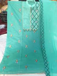 Heavy chanderi silk with Embroidery work