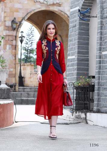 Heavy Georgette With Embroidery