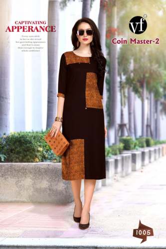 HEAVY RAYON PRINT N DYED Kurti