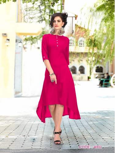 Plain up and Down Kurti