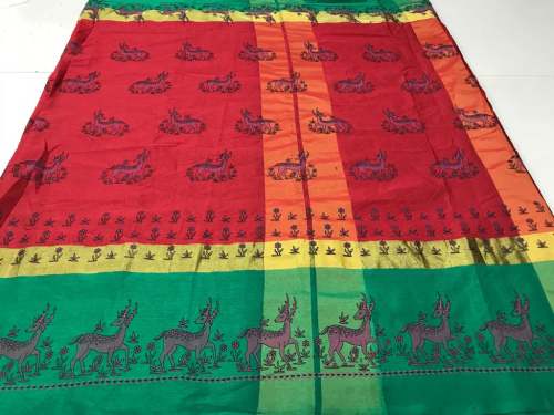 Printed Aangi Silk Saree With Blouse