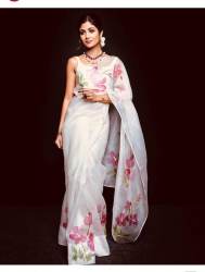pure organza saree