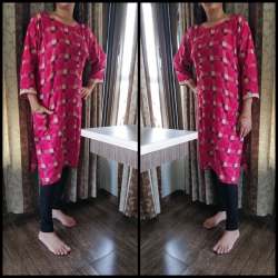 Rayon Checks Fancy Kurti