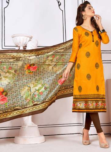 Slub Cotton Dress Material- 23