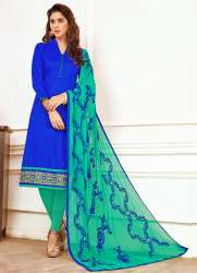 Slub Cotton Dress Material-Florance