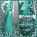 Vetless Georgette Saree With Satin Patta thumb 1