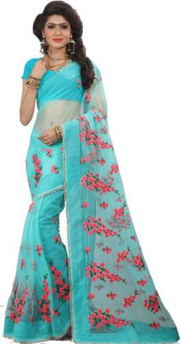 Buy Embroidered Bollywood Net Saree By OrangeSell by Orangesell