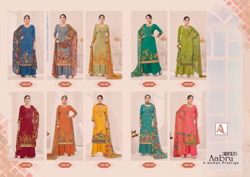 Crep Digital Style Print Unstitched Suit by Laxminarayan Fab