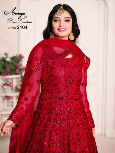 Net Heavy Embroidered Anarkali Suit
