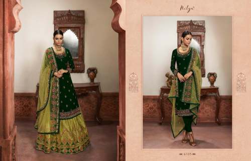 Stylish Satin Georgette Embroidered Skirt Suits