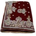 Party wear Hand work Velvet Saree