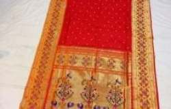 heavy pallu paithani work saree