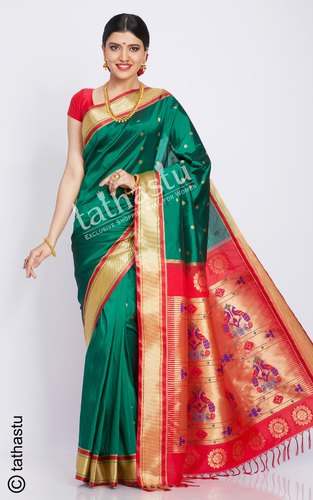 Maharshtrian Paithani Art Silk Saree by Tathastu