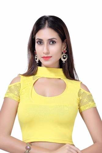crop sleeve blouse