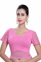pink net blouse