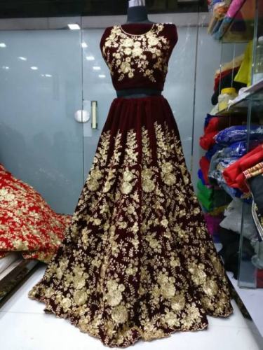 005 MAROON LAHENGA CHOLI