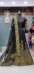 teeya creations black color party wear gown 