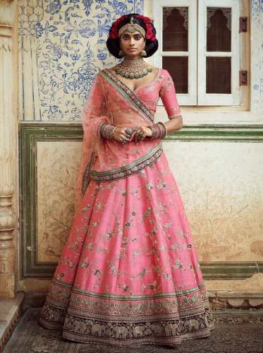 embroidery work design indian bridal lahenga choli