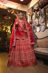 embroidery work designer bridal wear lahenga .