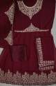 embroidery work indian wedding anarkali dress thumb 4