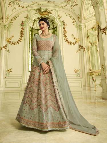 embroidery work wedding wear anarkali dress