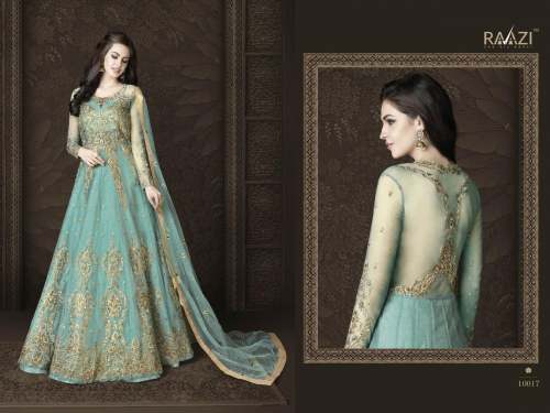 embroidery work with wedding wear anarkali dress 