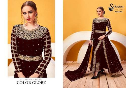 fancy designer party & wedding wear anarkali suit