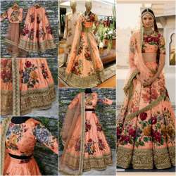 heavy designer indian bridal wear lahenga choli
