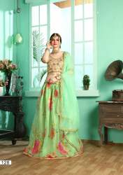 heavy designer printed wedding wear lahenga choli