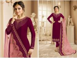 heavy embroidery work anarkali dress