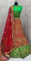 heavy embroidery work bridal wear lehenga choli thumb 1