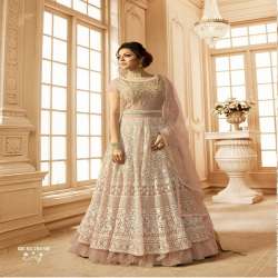heavy embroidery work designer anarkali dress