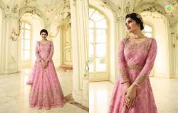 heavy embroidery work wedding wear anarkali dress