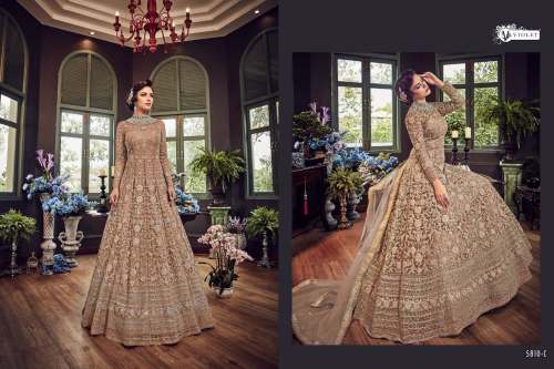 heavy embroidery work wedding wear dress