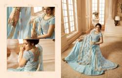 indian party wear and wedding wear blue lahenga 