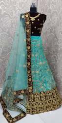 latest designer wedding organza lehenga choli 