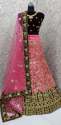 latest designer wedding organza lehenga choli  thumb 2