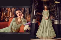 latest embroidery work designer wedding dress