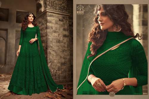 new designer wedding wear net anarkali suit