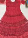 new designer wedding wear net anarkali suit thumb 2