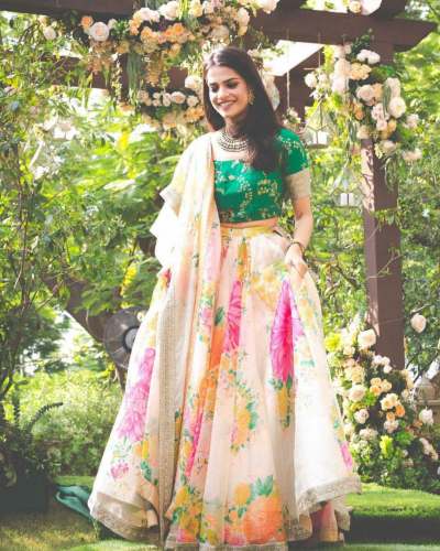 new printed work designer party wear lahenga choli