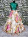 new printed work designer party wear lahenga choli thumb 1