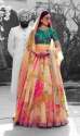 new printed work designer party wear lahenga choli thumb 2
